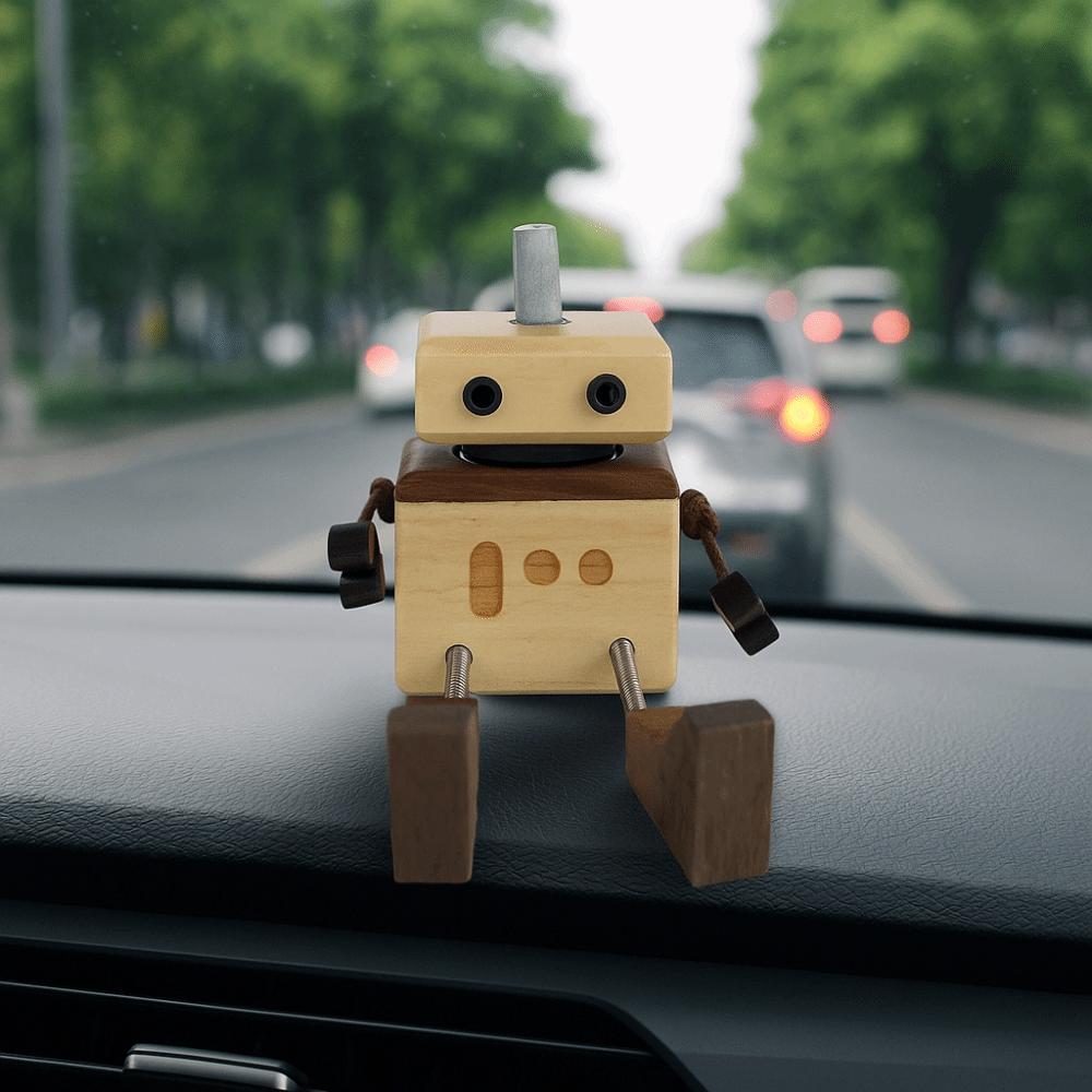 Wood Essential Oil Fragrance Expander Hand Made Car Mounted Perfume Robot Fragrance Bottle  Car