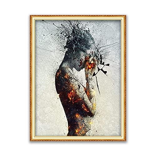 

New Design 5D Diamond Kit, DIY Diamond Number Rhinestone Kit for Adults and Kids, Diamond Art with Diamond Beads (Passion/40*50cm)