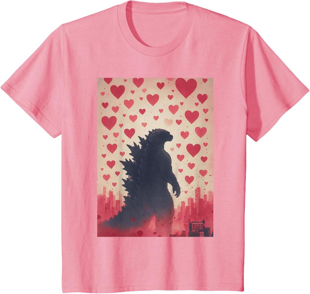 Japanese Valentine Kaiju Monster Art Unisex Boys T-Shirt S-6xl