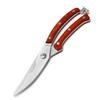 Sharp Chicken Bone Scissors Stainless Steel Multifunctional Kitchen Scissors Wooden Handle Fish Killing Scissors
