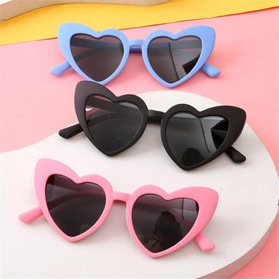 3-9 Years Heart-Shaped Vintage Heart Sunglasses Kids Sunglasses Glasses Toddler Sunglasses