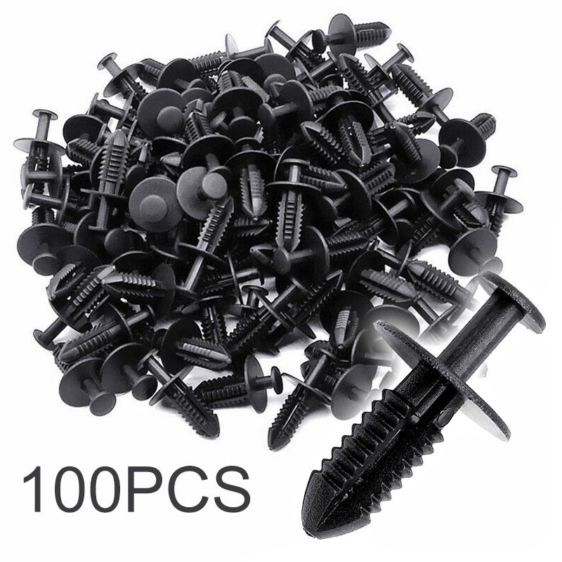 Atv Accessories Polaris 100x For ATV Plastic Rivets Retainer Fender Bumper Push Pin Fastener Can Am Outlander Accessories