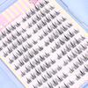 10 Filas/Caja Belleza de Pestañas Pestañas en Grupo para Ojos Pestañas Individuales DIY Estilo Coreano Cosplay Fibra Artificial Negro