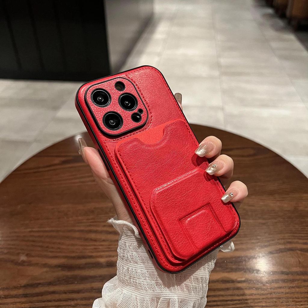 Apple iPhone 16 Pro Max Leather Card Slot Case: Business Drop-Proof Protection for iPhone 14, 15, and 13