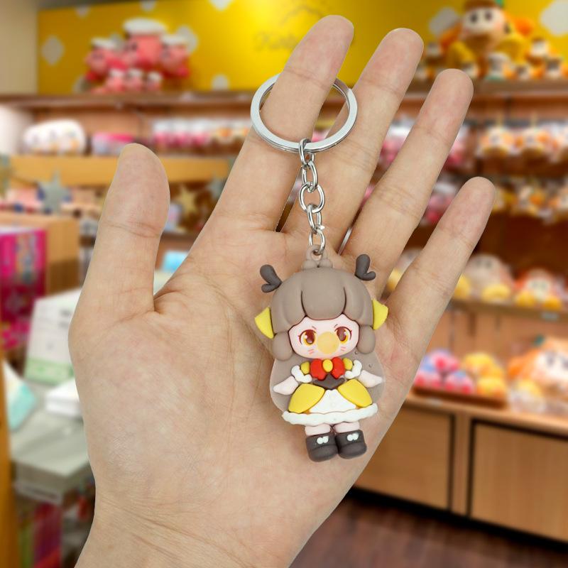 Creative Bubble Sprite Soft Rubber Doll Keychain and Bag Ornament