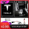 Car Sticker 2025 New Tesla 2Pc Led Car Door Welcome Lights For Model 3 Model X S Model Y Logo Projector Ghost Shadow Lamp Auto S