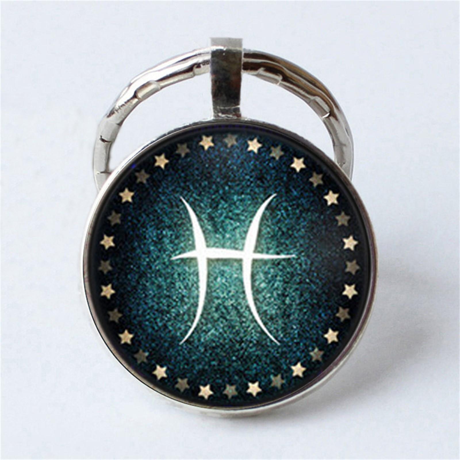 Twelve Constellations Time  Metal Keychain One Size