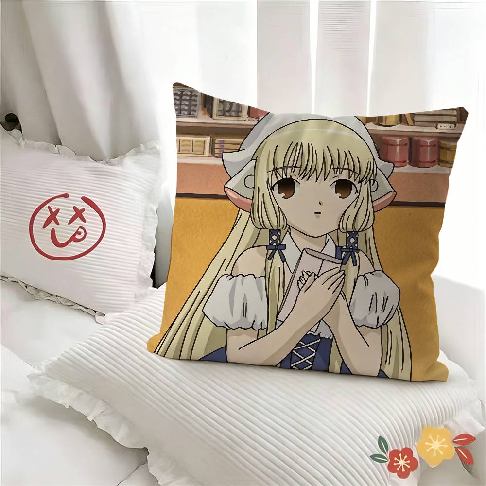 pc CChobits Pillow Case Fashion Square Pillowcase Bedroom Sofa Room Ins Decoration Leisure