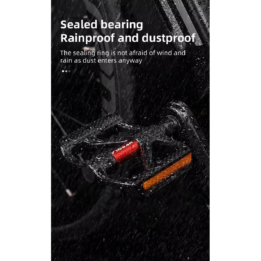 ESLNF Bearing DU Bicycle Pedal Aluminum Alloy Anti Slip MTB Road Bike Pedal Widen Pedals Profession Bike Accessories