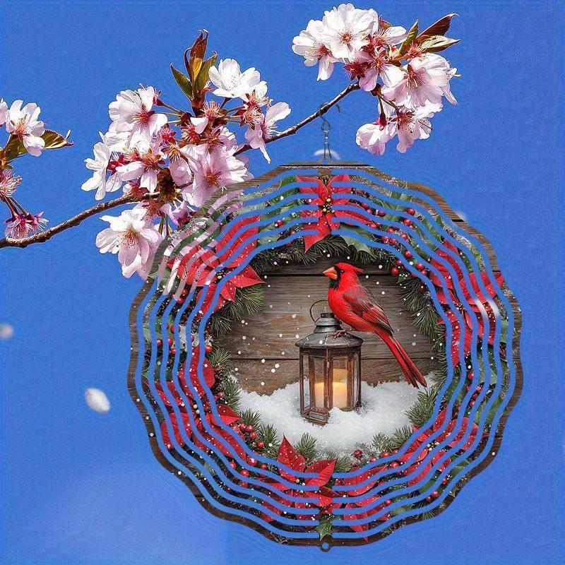 10 Zoll Hängender Windspinner mit 360-Grad-Haken für Balkon-Gartendekor Frühling Sommer Außendekoration