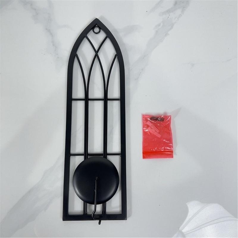 Vintaged Iron Wall Hanging Candle Holder Tealight Pillar Stand for Home Decoration Wall Hanging Sconce