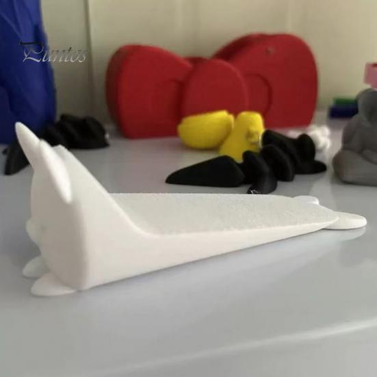 Wear Resistant Door Stop 3D Printed Lying Cat Doorstop, Decorative Kitten Stopper Wedge, Animal Anti-slip Floor Carpet Doorstop for Home Living