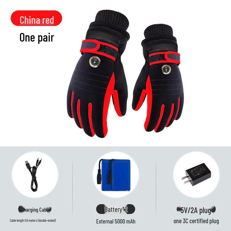 Smart Heated Winter Gloves: Windproof Electric Motorcycle Riding Gloves for Men & Women