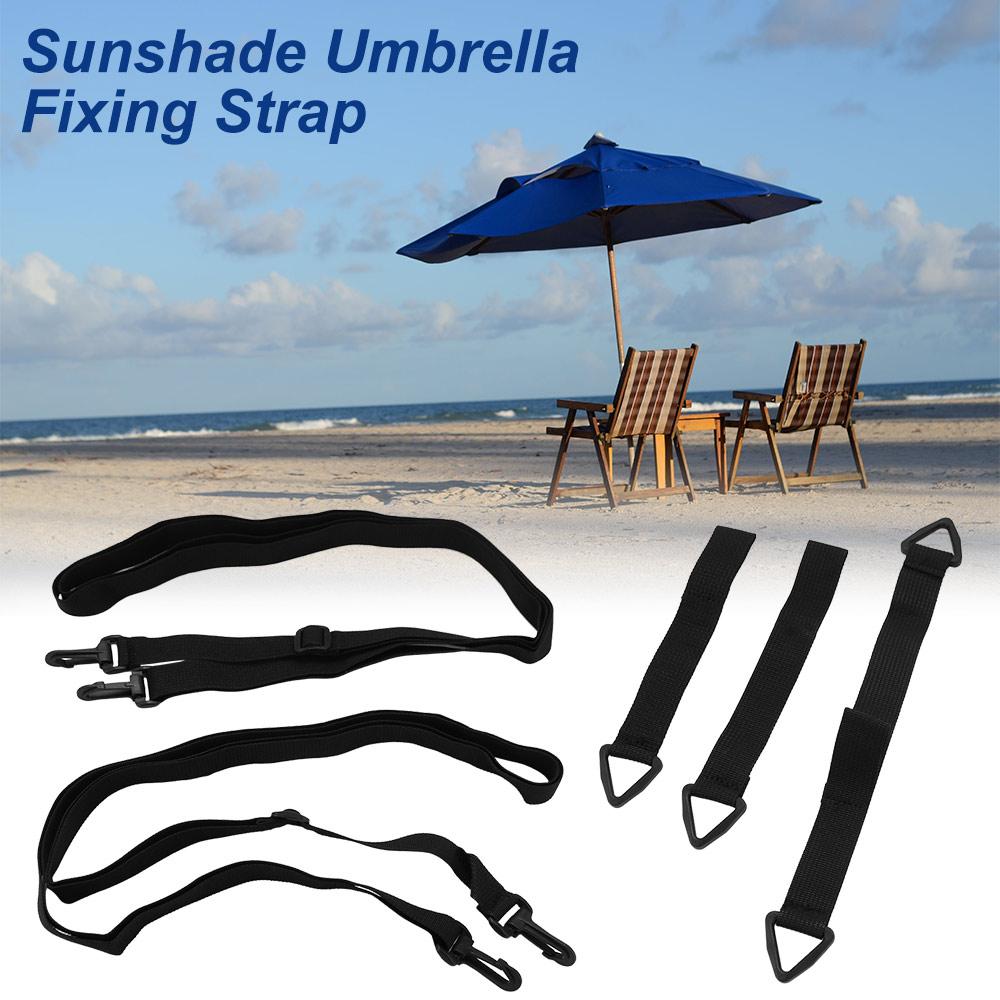Weatherproof Umbrella Windproof Band Adjustable Hooks Wind Protection Strap Fixed Band Beach