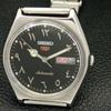 VINTAGE SEIKO 5 AUTOMATIC JAPAN 6309A MENS ARABIC BLACK DIAL WATCH A701319-5 R206a-a701319