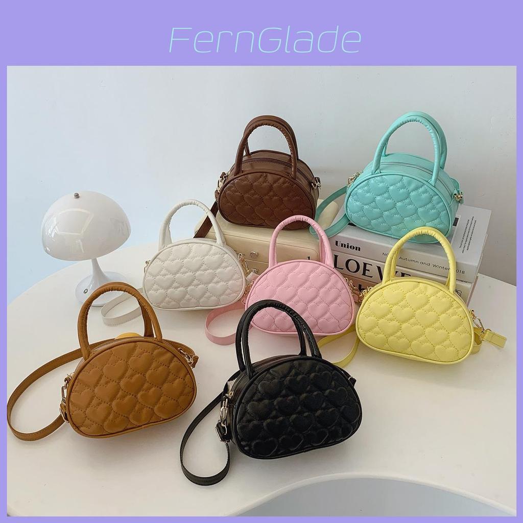 Childrens Cute Heart Embroidered Girls Pu Mini Bag With Breathable And Lightweight Design For Kindergarten Use
