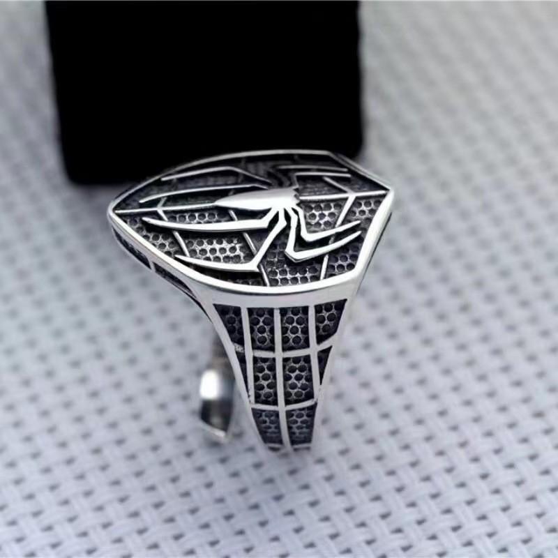New Spider-man Ring Fashionable Little Spider Ring for Men and Women Retro Opening Adjustable