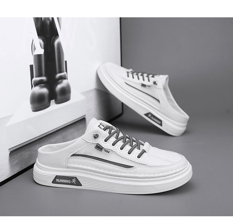 Fashion Summer The New 2024 Mesh Cloth Shoes for Men Men's Toe Cap Slippers Outdoor Casual Shoes Canvas Slippers All-match Net Shoes