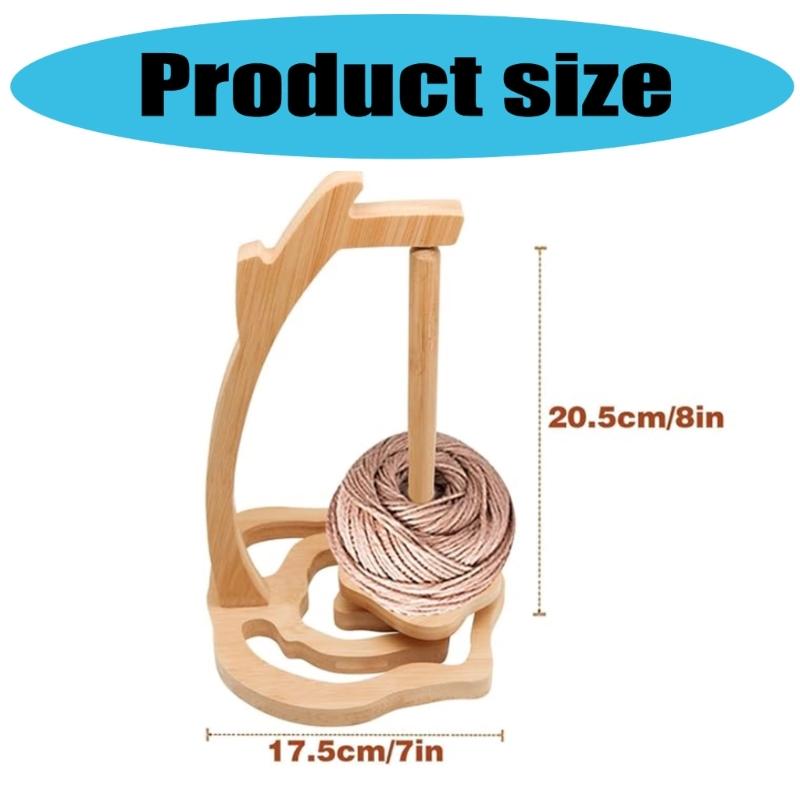 Knitting Yarn Holder Wood Yarn Holder Rotating Thread Spool Yarn Stand Magnetic Yarn Dispenser for Crocheting Knitting