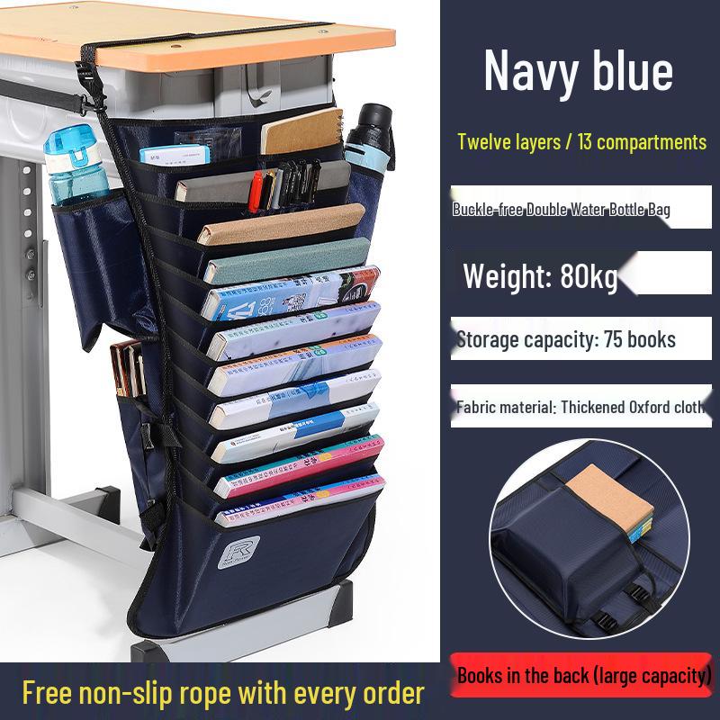 Large Capacity Hanging Desk Book Bag for Students