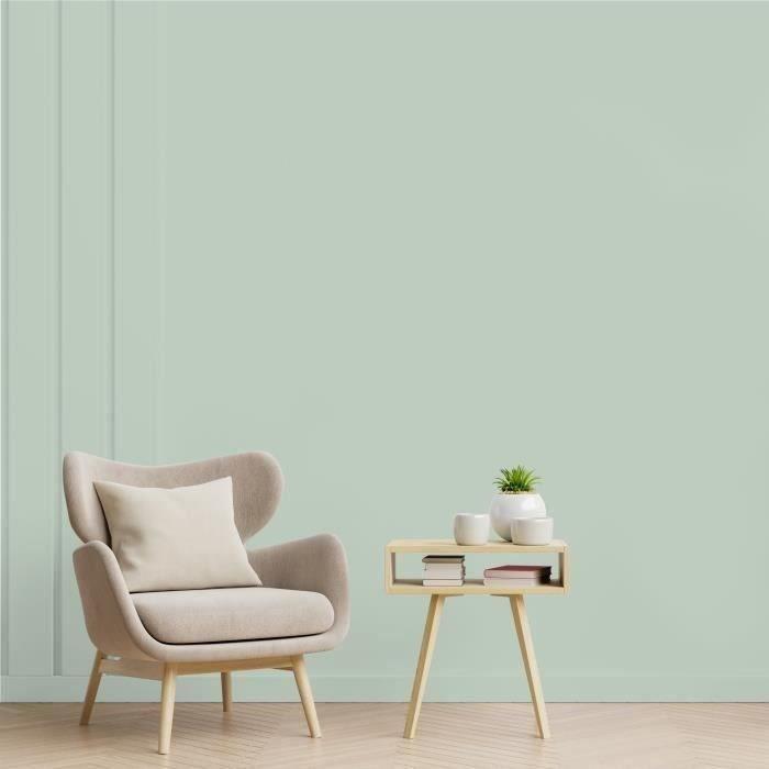 RIPOLIN Peinture Couleur Satin Ultra Couvrante pour Cuisine, Chambre, Salon, Salle, Entrée, Couloir - Vert Palatino