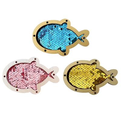 Shimmering Sequins Fish for Busy Boards Making Children Fine Motor Skill Training Board Accessory for Sensory Development