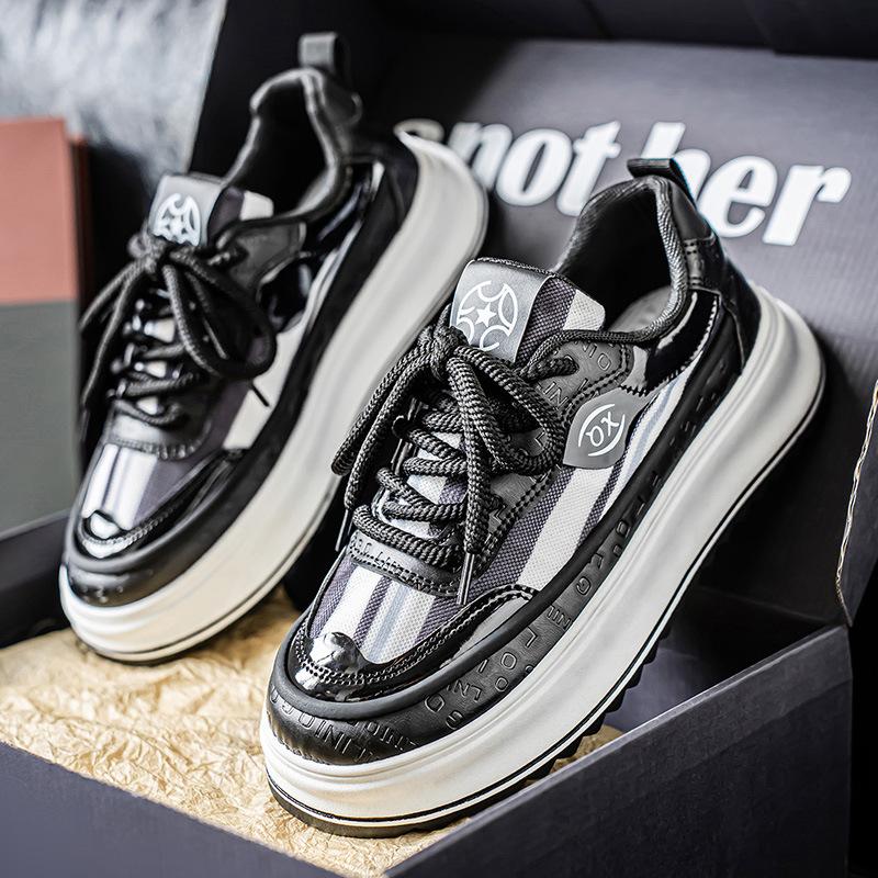Men's Shoes Summer New Fashion Casual Board Shoes Men's Heightened Platform Trendy Shoes Comfortable and Breathable Casual Men's Shoes