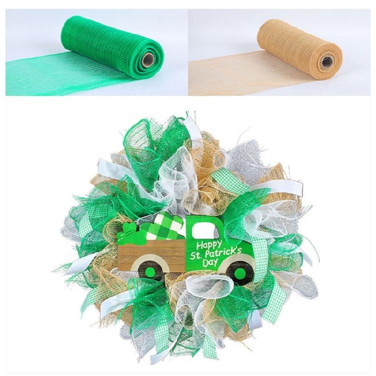 Thanksgiving PolyMesh Ribbon Metallic Mesh Ribbon Decor Mesh Roll DIY Candy Box