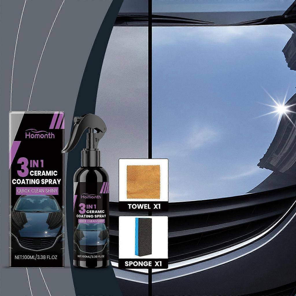 Nano-Coating Spray, Three-In-One Maintenance And Polishing Product Specifically Designed For Automobiles, Featuring Water Resistance, Stain Resistance