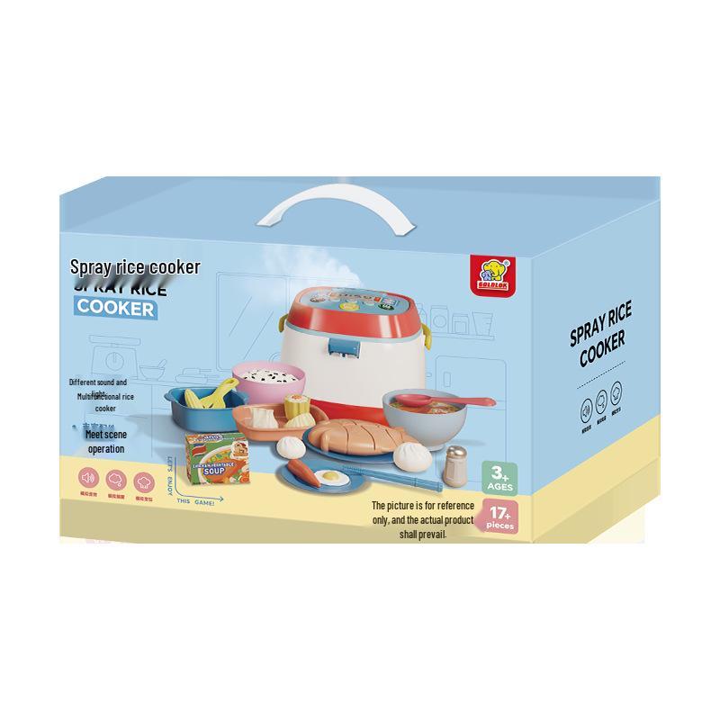 Children s Kitchen Role-Play Toy Set with Rice Cooker and Cookware Single Box