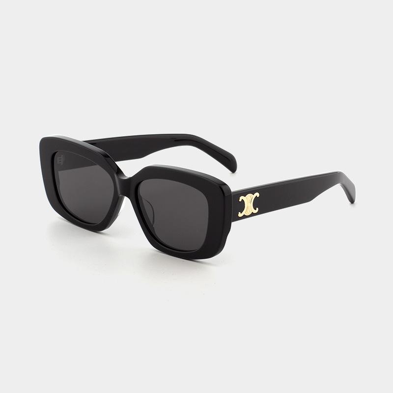 

2026Celebrity-style sunglasses made of UV-resistant material, unisex, fashionable, versatile, and trendy for driving Black Frame/Gray Sheet