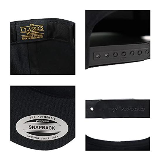 Flexfit YUPOONG YP CLASSICS PREMIUM SNAPBACK for Men and Used CAP, Gray, Women,