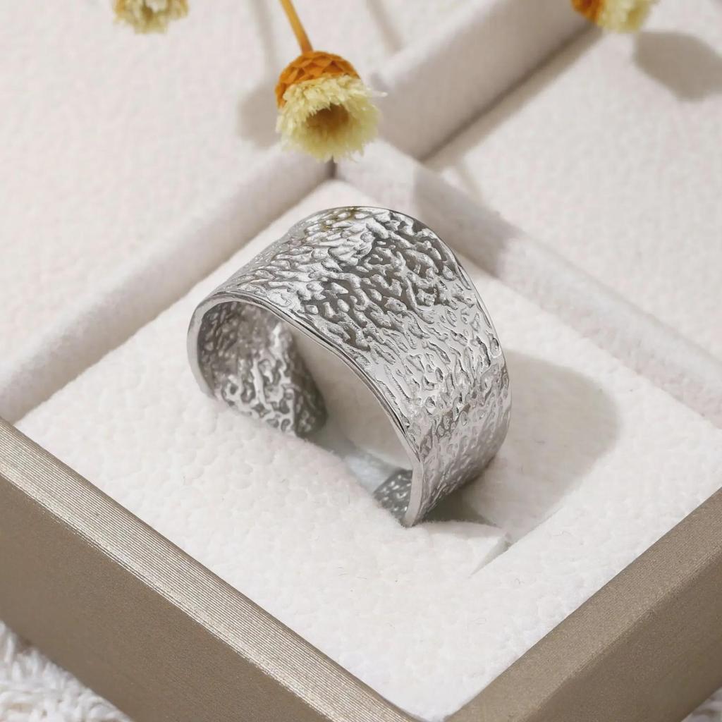 European & American Style Titanium Steel Open Ring - Fashionable, Versatile Jewelry for Women