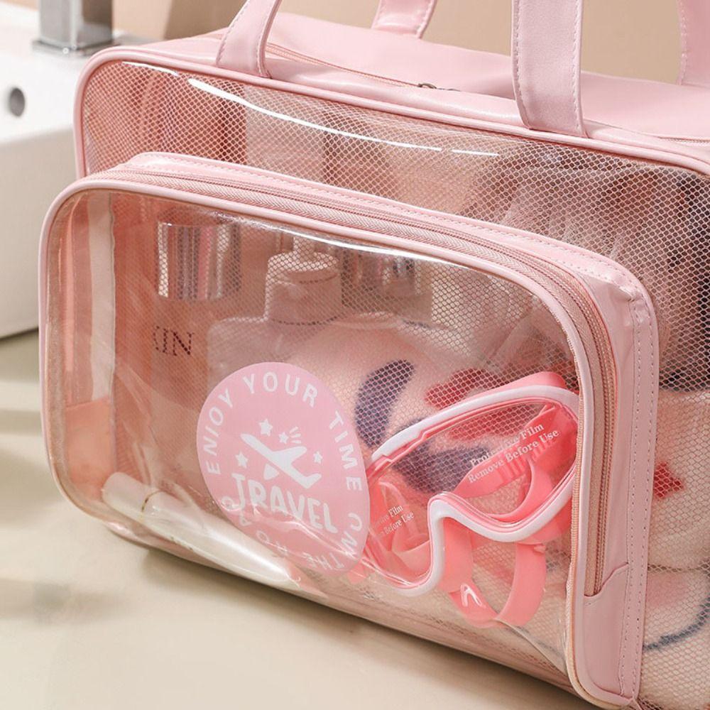 Large Capacity Makeup Bag PVC Swimming Bag Fashion Toiletry Bags Beach Accessories