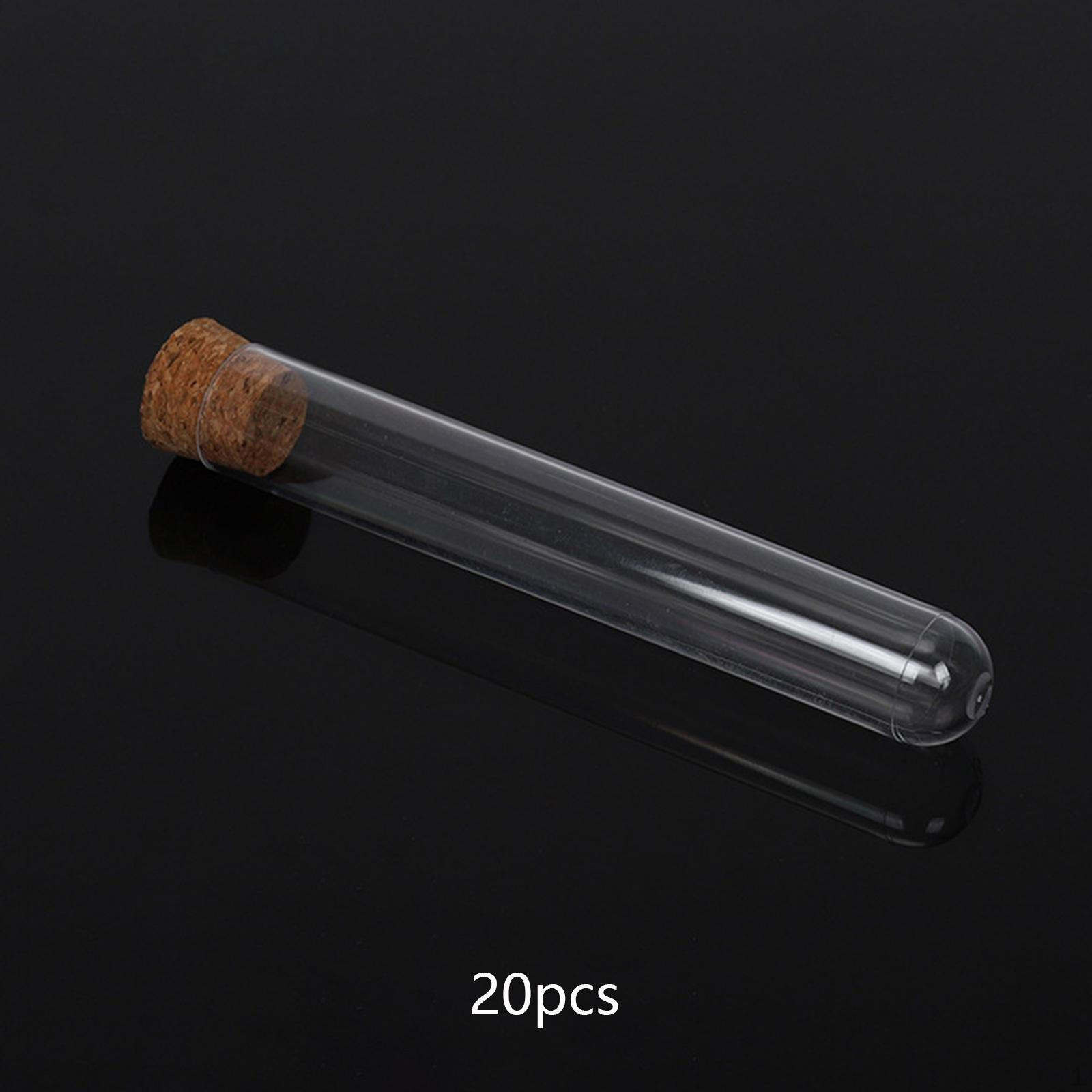 

20 пробирок с пробками, для хранения бисера, универсальные, для хранения образцов для растений 15mmx100mm