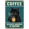 Black Cat Witch Halloween Darkness My Old Friend Retro Tin Signs Vintage Wall Decoration Home Bar Kitchen Hotel Dining Room Metal Poster 8x12 Inch