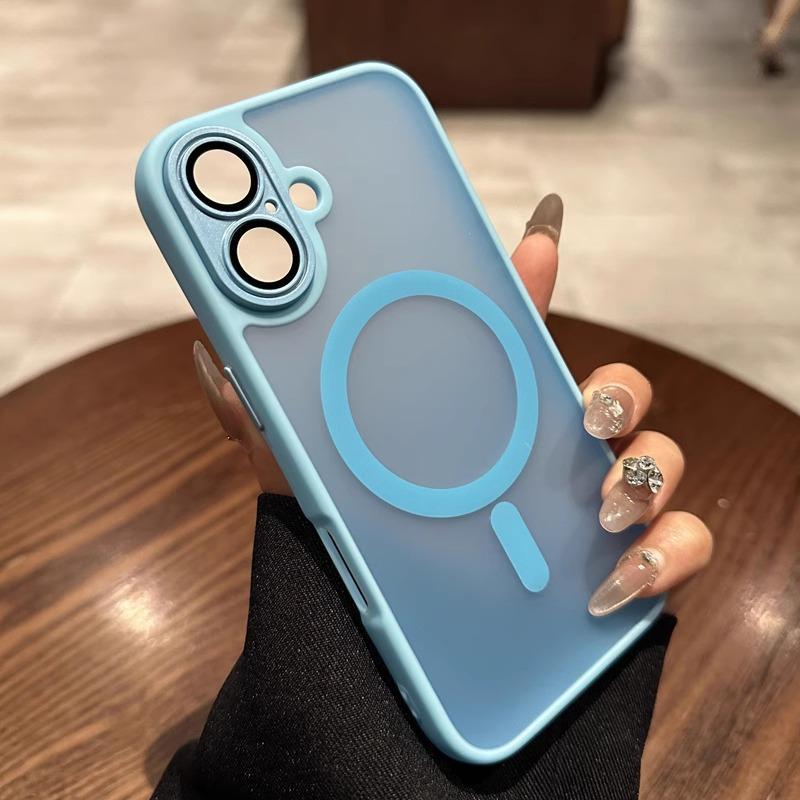 

Ice Mist Gold Shield Матова текстура шкіри підходить для IPhone 16 Магнітний чохол для телефону Плівка для об’єктива 15 Повний пакет Захисне покриття iPhone11 кислота зелений колір