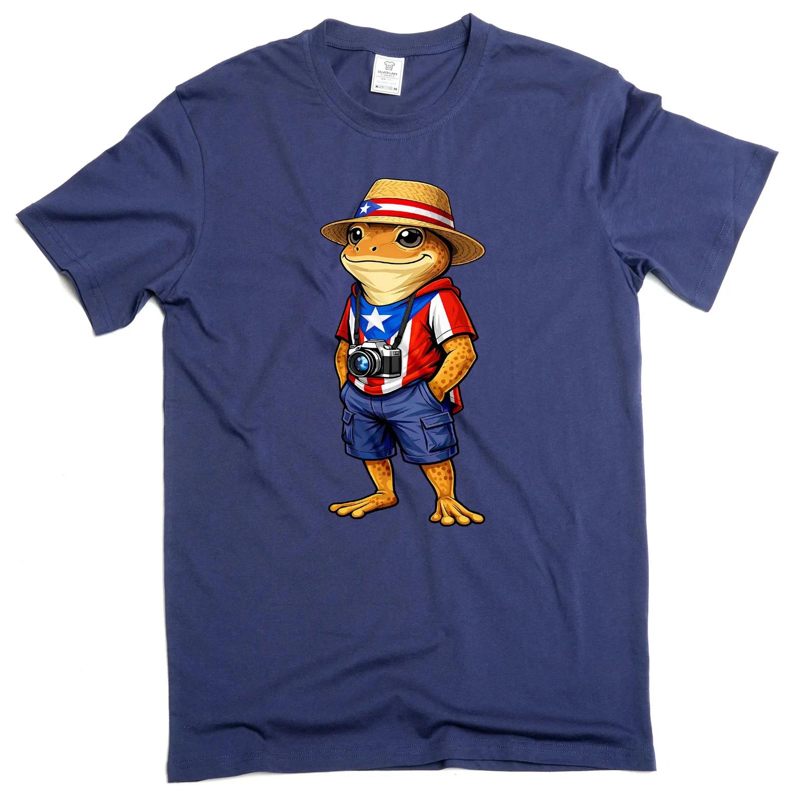 Patriotic native Coqui Frog Puerto Rico Flag Puerto Rican Taino Boricua T-Shirt M