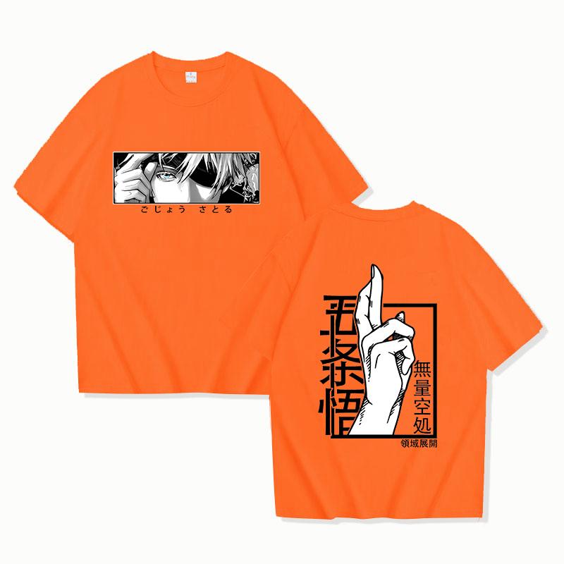 

Новая футболка с принтом Годжо Сатору из аниме, женская, мужская, модная, повседневная, летняя, крутая, унисекс, аниме, с коротким рукавом, футболка 4XL