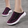 Women's Sandals Backless Walking Sneakers Summer Slip-on Mule Shoes Closed Toe Slippers Plus Size