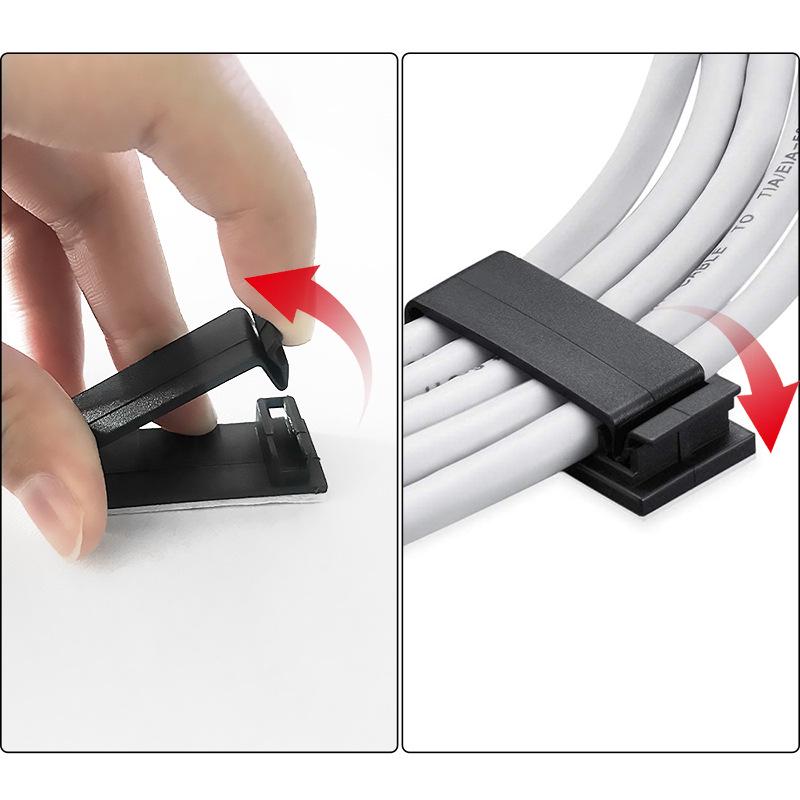 Self-Adhesive Ribbon Cable Clips – Wire Organizer and Buckles