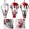 1PC Christmas Tree Ornament Pendant White Iron Hanging Pendant 6x11cm Festive Decoration For Holiday Home Or Table Display