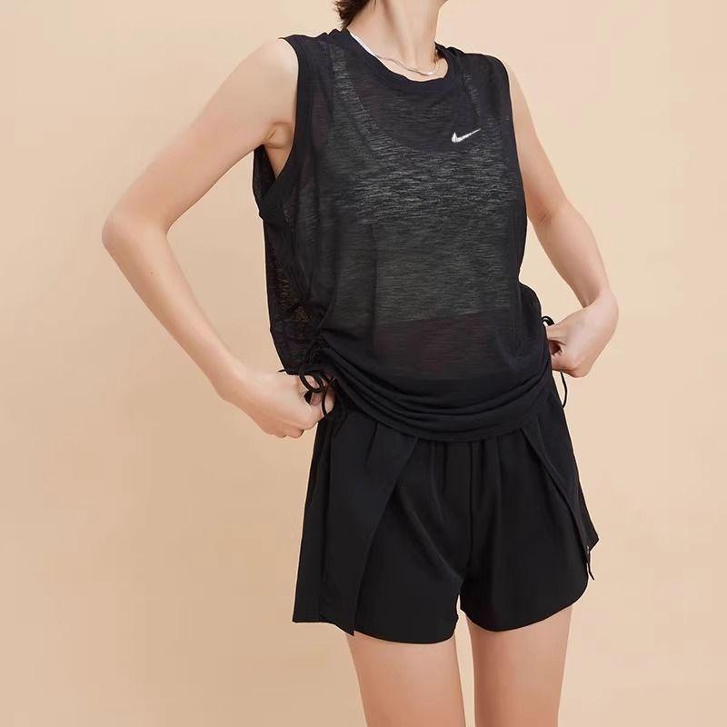 

Ole Promotion Свободный спортивный топ без рукавов Женский Холодный Дышащий Жилет для йоги Накидка Быстросохнущая Одежда для тренировок Футболка Black M