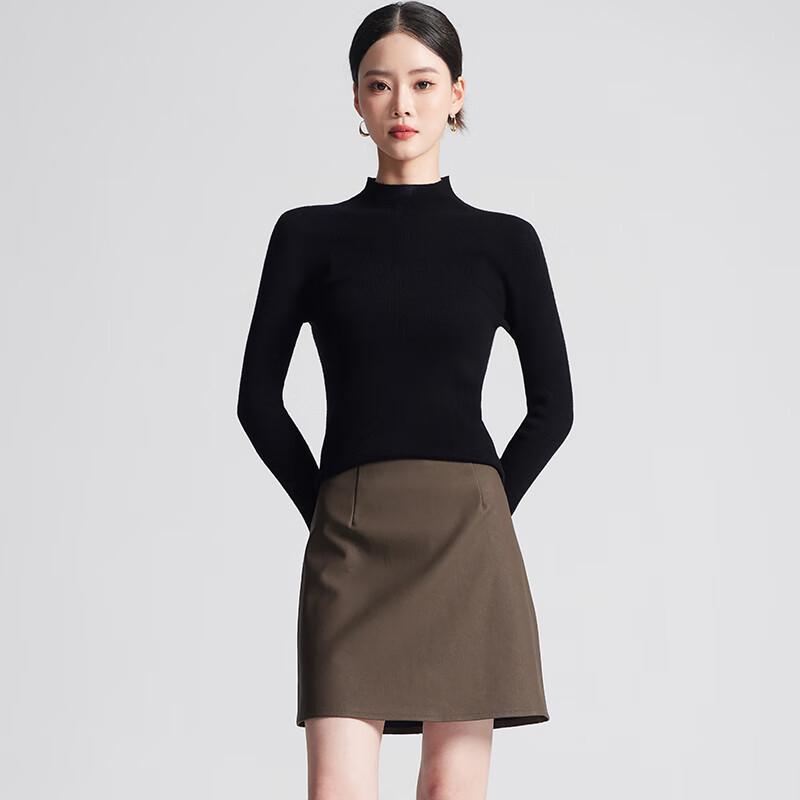 

Женский свитер из 100% чистой шерсти с полувысоким воротником L