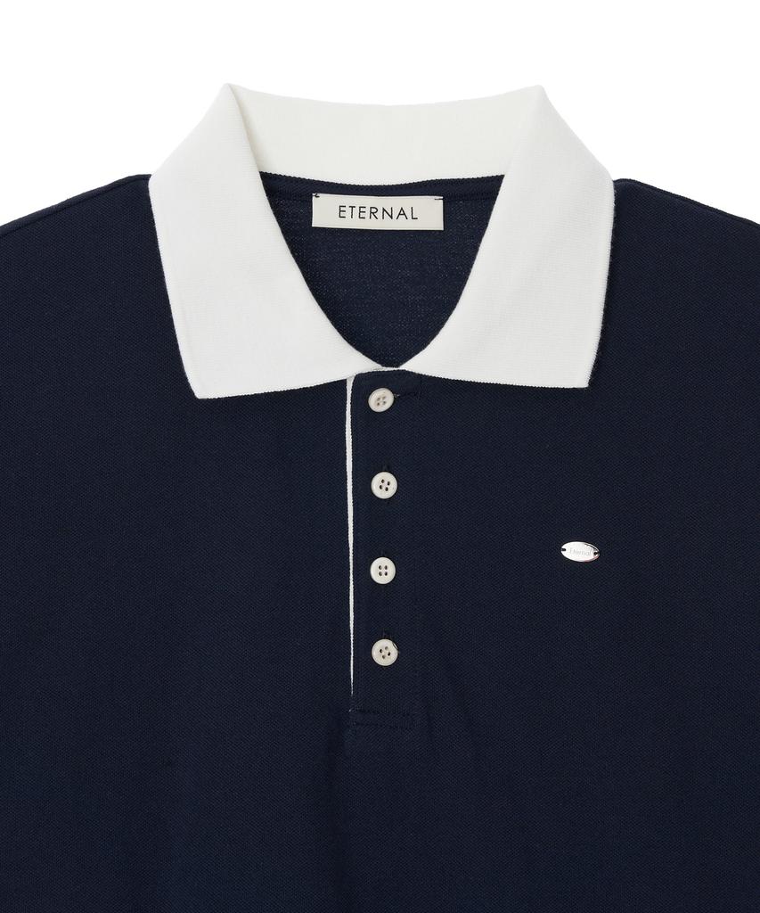 Iteoneolmomeonteu Classic Picket T-Shirt - Navy
