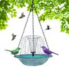 Solar Powered Hanging Bird Bath with Fountain Pump Multifunctional Bird Bath Basin Feeder and Drinker  for Nature Lovers