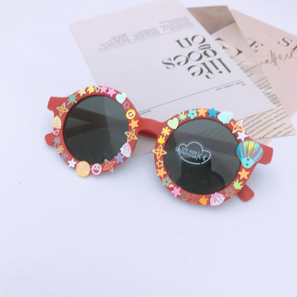 Children'S Sunglasses Diy Cute Glasses Ocean Piece Jewelry Accessories Beach Sunglasses Girls Glasses