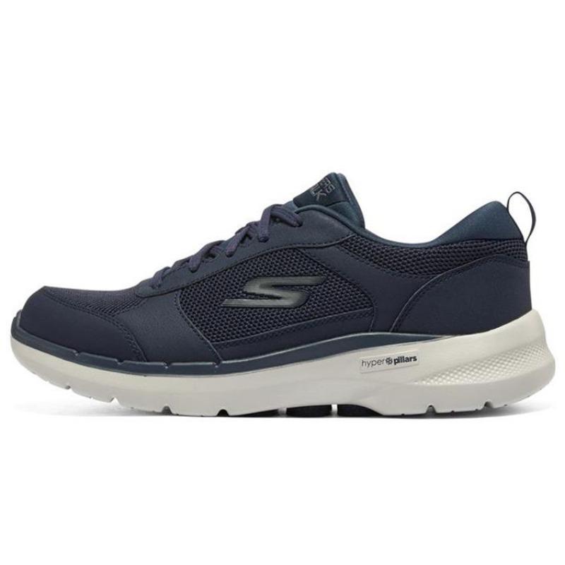 Skechers Go Walk 6 Men Breathable Low Casual Running Shoes Navy Blue 216203-NVY 45
