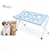 Adjustable Pet Grooming Stand Table with Foldable Stand, Strap, Cat Hammock, 8-Hole Small Dog Tool Washing Station for Bathing, Nail Trimming of Dogs