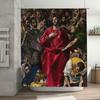 Vintage Religious Tapestry Shower Curtain Biblical Jesus Christian Art Bathroom Decor Renaissance Wall Hanging Home Textile